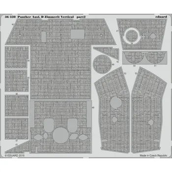 Plastikový model Eduard 1/35 Panther Ausf. D Zimmerit Vertical (TAMIYA)