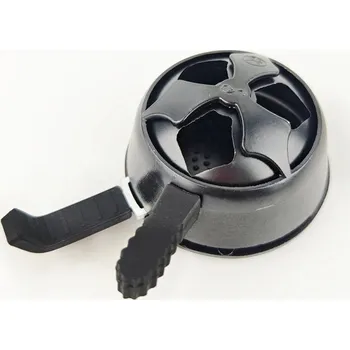 Hliníkový držák uhlí s poklopem | nádoba na uhlí, dýmkový ohřívač - Dvojitá rukojeť černá