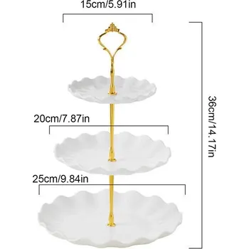 Kulatý servírovací stojan na dort a ovoce | stojan, podnos, etažér - třetí patro bai