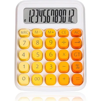 Kancelářská technika Barevná stolní kalkulačka s velkým displejem | kalkulačka, kancelářské potřeby - Zelený