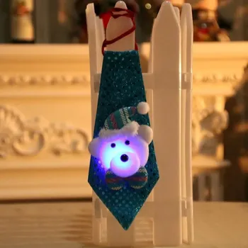 Kravata Vánoční veselá svítící kravata | kravata doplněk - Medvěd