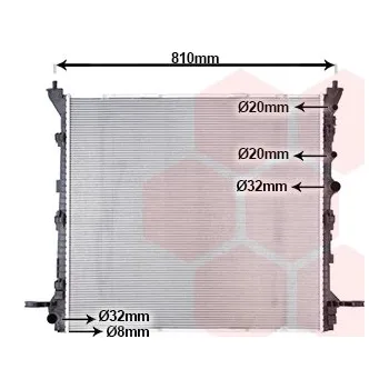 Motor automobilu Chladič, chlazení motoru VAN WEZEL 58012729