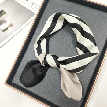 Šátek Hedvábný šátek pruhovaná klasika 70x70 cm v dárkovém balení, HEDVÁBNÝ SVĚT