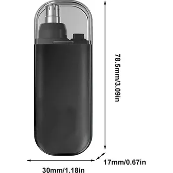 Elektrický zastřihovač chloupků na nos a obličej | zastřihovač chloupků strojek - Černý