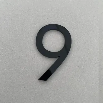 Domovní cedule Samolepicí 3D číslo na dům z akrylátu | domovní číslo, číslo popisné - Černá 9