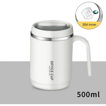 Termohrnek Nerezový cestovní termo hrnek 500ml s víčkem | hrnek, termohrnek - Bílá ocelová vložka