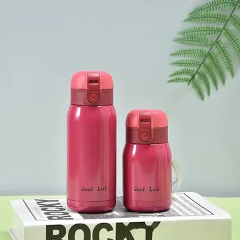 Termoska Mini nerezová termoska na kávu 200ml/350ml | mini termoska, cestovní hrnek - červený , 350ml