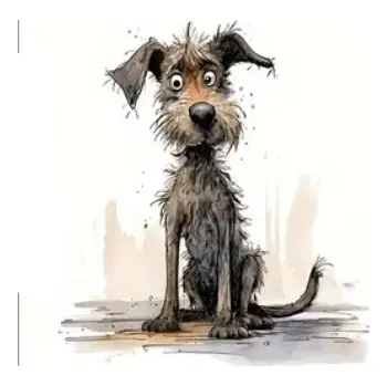 Nažehlovací obrázek - sedící pes III (dva rozměry), Velikost: Malý