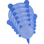 Silikonová víčka na potraviny sada 6ks SPRINGOS FRESH modré