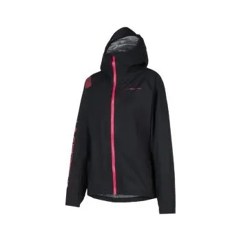 Dámská větrovka La Sportiva POCKETSHELL Jacket Women Black/Hibiscus černá XL