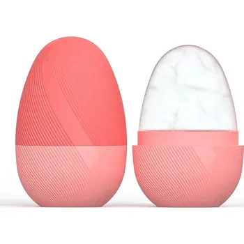 Masážní přístroj Chladicí silikonový roller na obličej | masážní váleček, roller na obličej - Růžový