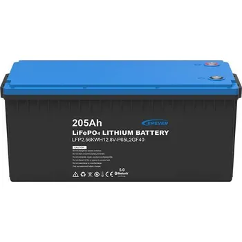 Trakční baterie EPEVER LFP2.56KWH12.8V-P65L2GF40 - Baterie LiFePO4 12,8V 205Ah 2624Wh Bluetooth M8 IP65 (Baterie, LiFePO4, 12,8V, 205Ah, 2624Wh, Bluetooth, M8, IP65)