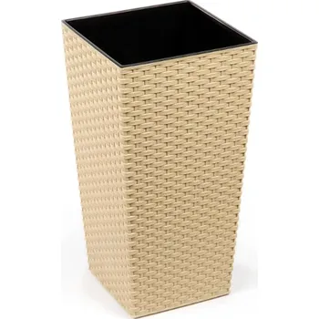 Květináč LAMELA Finezia Ratan květináč capuccinno 30x30x57cm