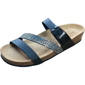 Dámské pantofle Bio Bio 75896 01 dámské pantofle na klínu černá Barva: Černá, Velikost: 41