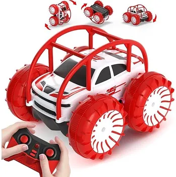 RC model auta Maxtronic RC obojživelné auto 4WD s LED, 15 km/h, bílo-červené