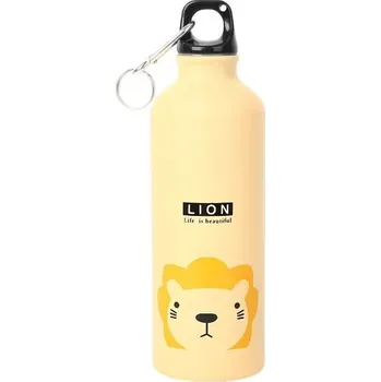 Hliníková sportovní láhev s roztomilým motivem | sportovní láhev, láhev na vodu - Lev
