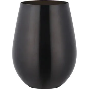 Nerezový pohár na pivo a víno 500 ml | nerezový pohár, kovový hrnek - černý