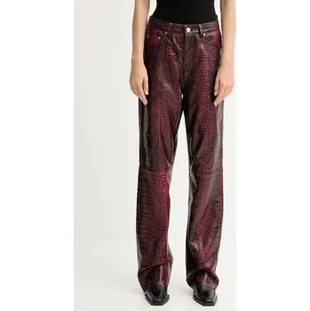 Dámské kalhoty Kožené kalhoty Gestuz 10910742 červená 33X, vel. 36