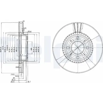 Brzdový kotouč Brzdový kotouč DELPHI BG2720