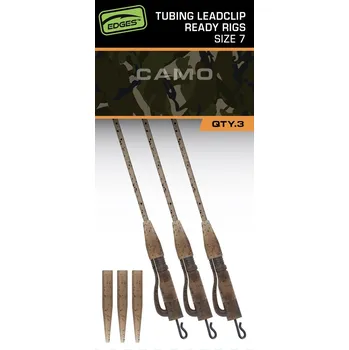Fox Závěsky Edges Tubing Leadclip Ready Rigs Size 7 3ks Barva: Camo