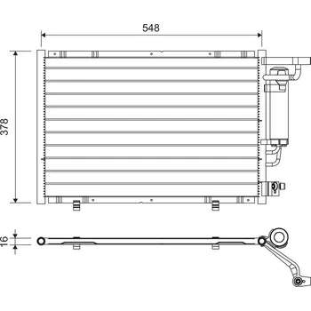 Klimatizace automobilu Kondenzátor, klimatizace VALEO 822730