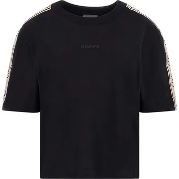 Dámské tričko Dámské Tričko s krátkým rukávem GUESS BRITNEY CROP TEE V3RI08I3Z14-JBLK – Černá XS