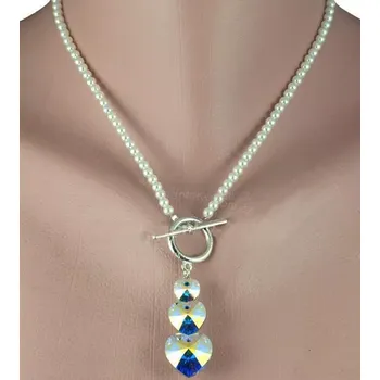 Náhrdelník Náhrdelník komponenty Swarovski, se srdíčky (Luxusní šperky pro ženu)