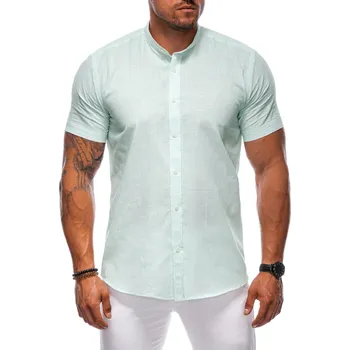 Pánská košile Edoti Men's short sleeve shirt Edoti šedá 2946931