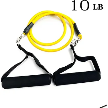 Posilovací sada 11dílná odporové gumy | posilovací guma, fitness guma - Žlutá 10BL