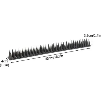 Odpuzovač zvířat Plastové hroty proti ptákům a kočkám | odpuzovač, zábrana - Černá-1ks