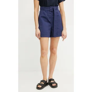 Dámské oblečení Šortky s příměsí lnu Weekend Max Mara 2515141012600 námořnická modř 59X, vel. 42