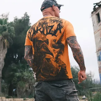 Pánská móda Pánské triko Yakuza Pest Regular 26019 orange velikost: 6XL