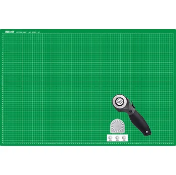 Řezačka papíru Sada KW-triO řežací podložka A1 + řežací kolečko + rovné náhradní čepele - výhodná cena