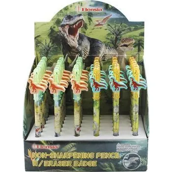 Grafitová tužka Mechanická tužka "Bensia", dinosaurus, HB, s gumou, 36 ks/balení, ICO 7050302006