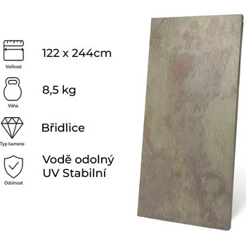 Obklad Windu Kamenná dýha, Pink Multi, 1220x2440 mm, 2,97 m2