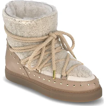 Dámská zimní obuv Dámské Zimní boty INUIKII CURLY ROCK WEDGE 75103-076 BEIGE – Béžová 37
