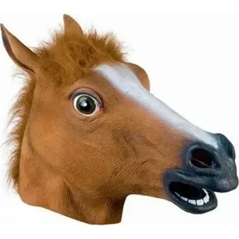 Karnevalová maska Koňská hlava maska na halloween party | maska, kostým - Hnědý