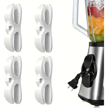 Organizér kabelů Samolepicí organizér kabelů 4ks gumový držák | držák kabelů, organizér kabelů - 4 KS bílé