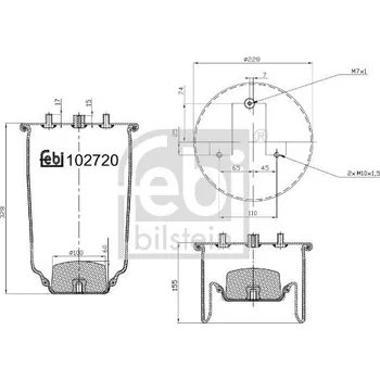 Mech, pneumatické odpružení FEBI BILSTEIN 102720