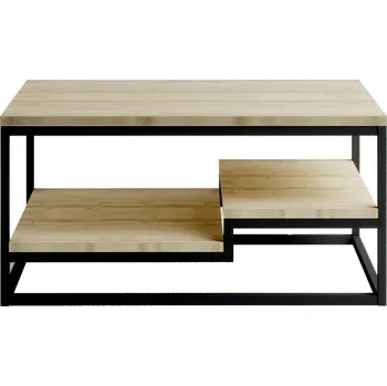 Konferenční stolek Eltap Marlo 100 x 60 x 48 cm dub sonoma/černý