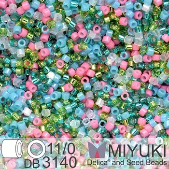 Korálek Korálky Miyuki Delica 11/0. Barva Mix DB3140 Celestial Garden. Balení 5g.