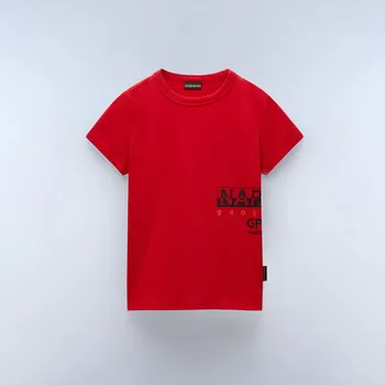 Dětská móda Dětské Tričko s krátkým rukávem NAPAPIJRI K S-EIGER SS NP0A4IA7R061 – Červená 162