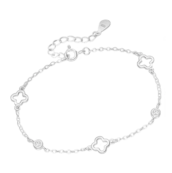 Prsten CLOVER Štístko stříbrný náramek se zirkony