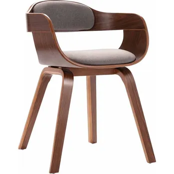 Jídelní židle OMAXI Jídelní židle taupe ohýbané dřevo a textil 341155