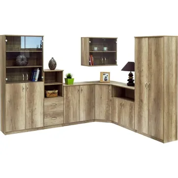 Kancelářská sestava SEKTOR Dekor: Modřín latte