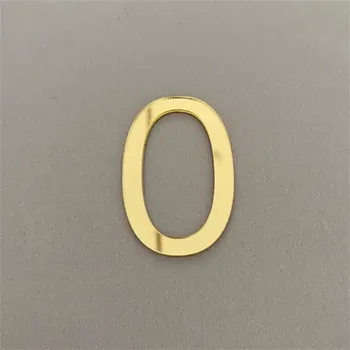 Domovní cedule Samolepicí 3D číslo na dům z akrylátu | domovní číslo, číslo popisné - Zlato 0