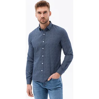 Pánská košile Pánská košile Ombre Basic Ombre modrá | šedá 2057703