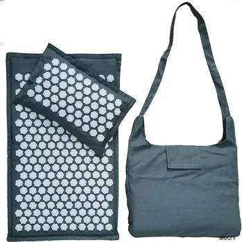 Masážní přístroj Akupresurní masážní podložka s polštářem | podložka polštář - 3 ks šedobílé