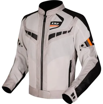 Moto bunda LS2 Helmets LS2 GARDA AIR LADY JACKET BLACK GREY H-V ORANGE 3XL - XXL