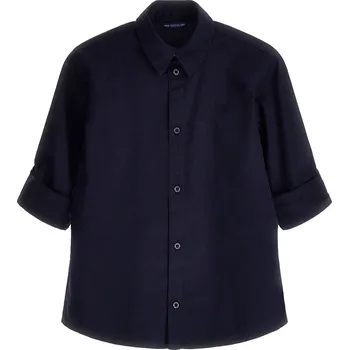 Pánská košile Dětská Košile GUESS STR. POPLIN ADJ. LS SHIRT L3YH04WE5W0-G7V2 – Tmavě modrá 8